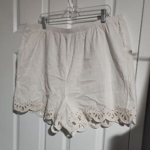 Torrid White Eyelet High Waist Shorts